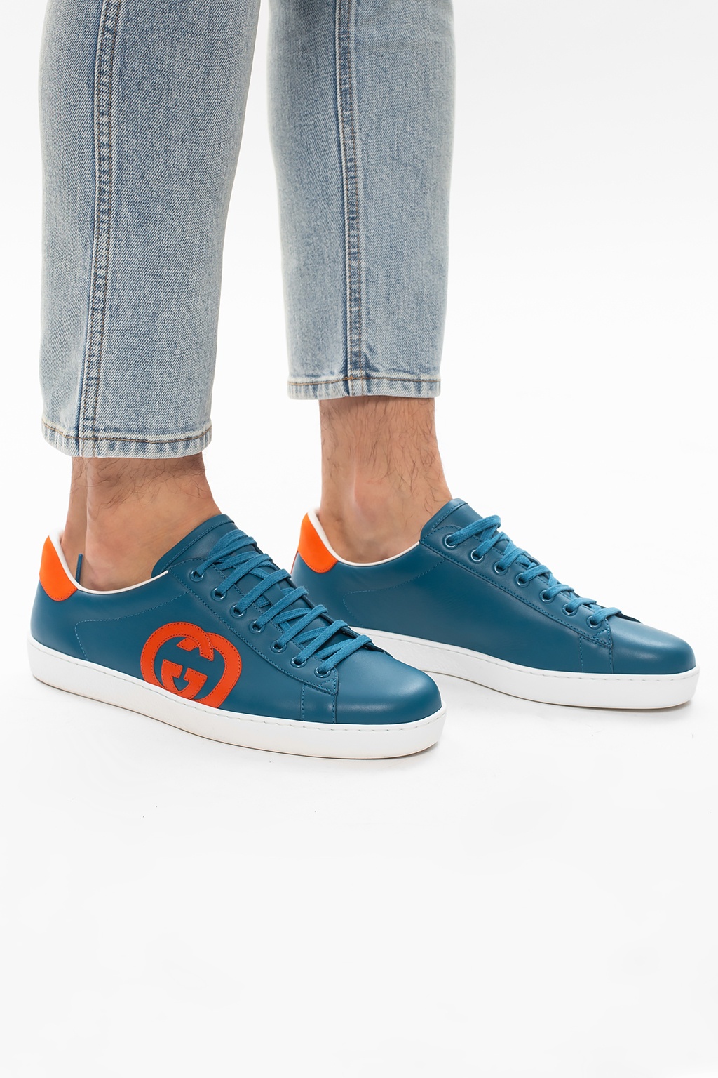 Gucci blue deals ace sneakers